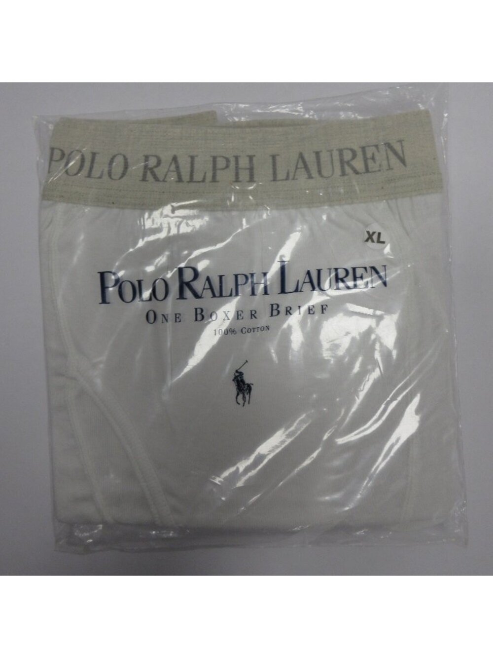 VINTAGE Polo Ralph Lauren Underwear XL One Boxer Brief Cotton USA